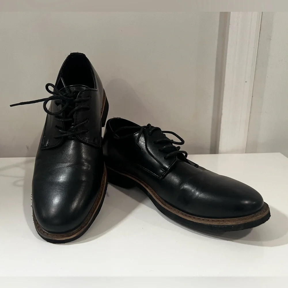 Deer Stags Denny Men’s Black Dress Shoes Size 5M Classic Lace-Up Oxford Business